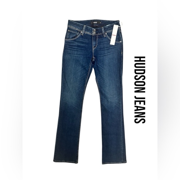 HUDSON Jeans Mid-Rise Beth Baby Bootcut Blue Denim Women Size 26 $205 MSRP NWT - Picture 8 of 13